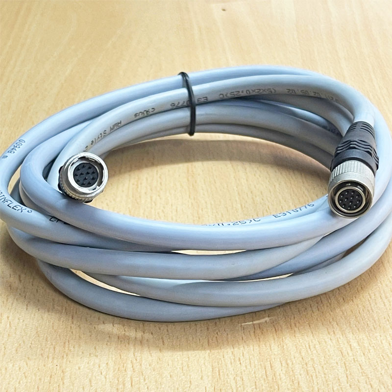 Cáp Hirose HRS 12 Pin Female HR10A-10P-12S(73) to Hirose 12 Pin Male HR10A-10J-12P(73) Length 3M For Industrial Basler GIGE AVT Camera Sony Hitachi Panasonic CCD