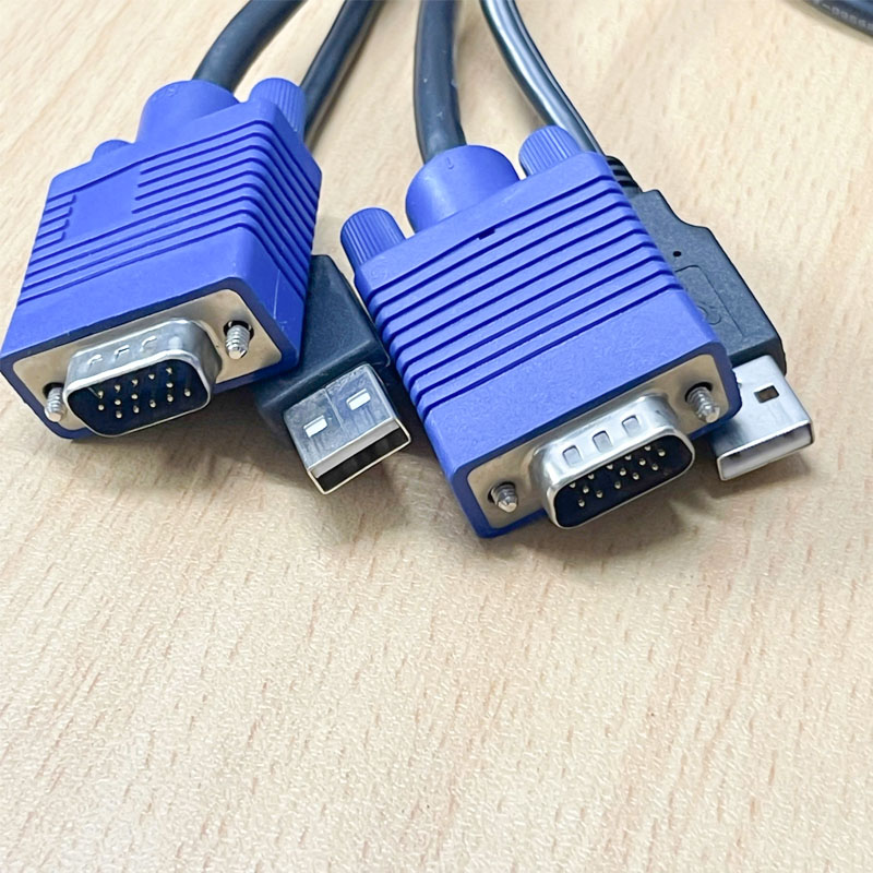 Cáp Điều Khiển KVM Switch USB Type B VGA Male To USB Type A VGA Female KVM Cable Dài 1.8M For KVM Switch DIGITUS DC-11201-1