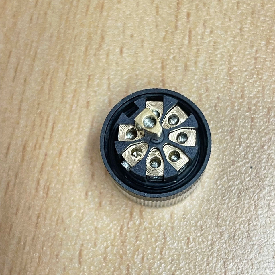 Đầu Nối M12 A-Code 8 Pin Female Field Termination Connector For Sensor Camera Industrial