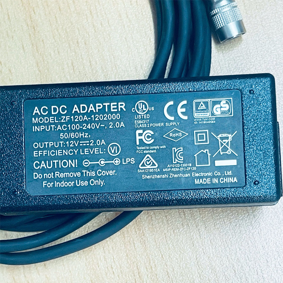 Adapter 12V 2A 24W ZF120A-1202000 Connector Size Hirose HR10A-7P-6S73 6 Pin Female Dài 3MFor Omron Sentech STC/FS Series Industrial Camera Power Supply Connector HR10A-7R-6PB Hirose