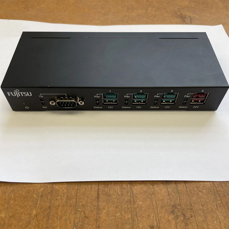 Adapter 24V 6.67A 160W MEAN WELL GS160A24-R7BBS IEC C14 Connector Size 4 Pin Mini Din 10mm For FUJITSU IU-150 4 Port Powered USB / RS232 Adaptor Hub