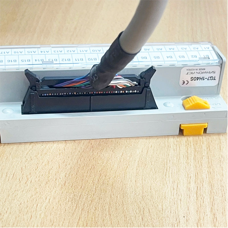 Bộ Cầu Đấu SAMWON ACT TG7-1H40S + Cáp MF40-1-PX01 Dài 1M For Mitsubishi PLC Servo Drive Terminal PCB Breakout Board
