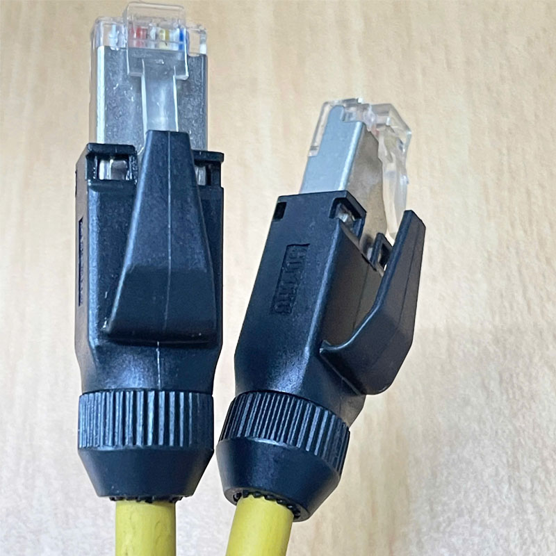 Cáp mạng CAT6A Shielded LSZH F/UTP SUNCHU JC-CA-OP3 Dài 0.3M Ethernet Network Patch Cord up to 10GBase-T and 500MHz Straight Through Cable YELLOW