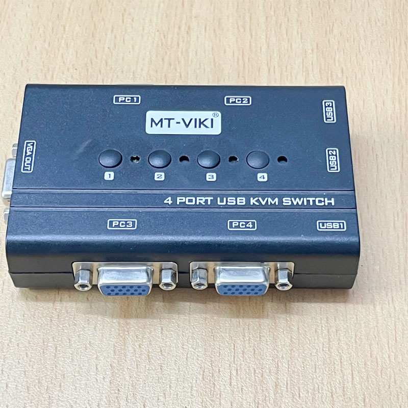Bộ chuyển tín hiệu KVM Switch USB MT-460KL 4 CPU dùng 1 Màn hình