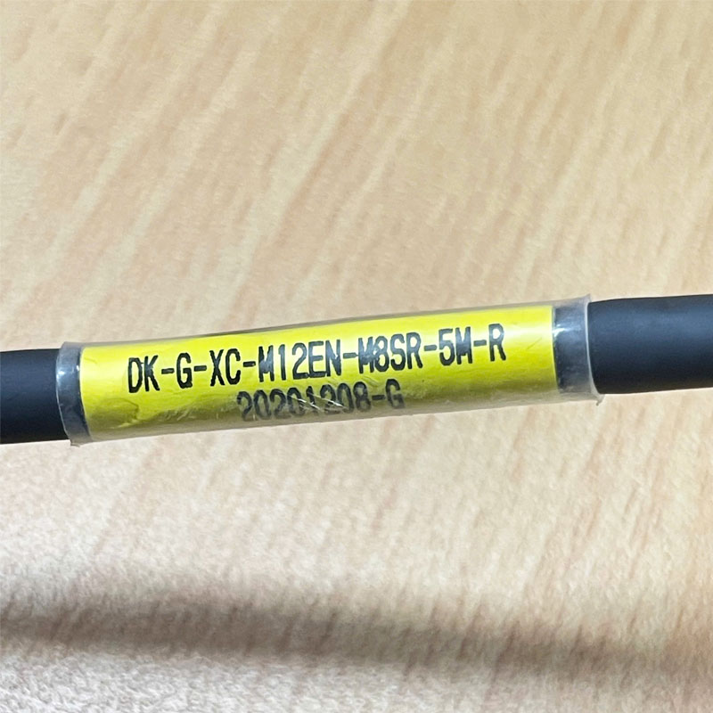 Cáp Điều Khiển DK-G-XC-M12EN-M8SR-5M-R Dài 5M Cable M12 X-Coded 8 Pin Male to RJ45For Cognex Industrial Camera High Flex, Keyence SR-750 SR-650 Code Reader Original Networking Cable