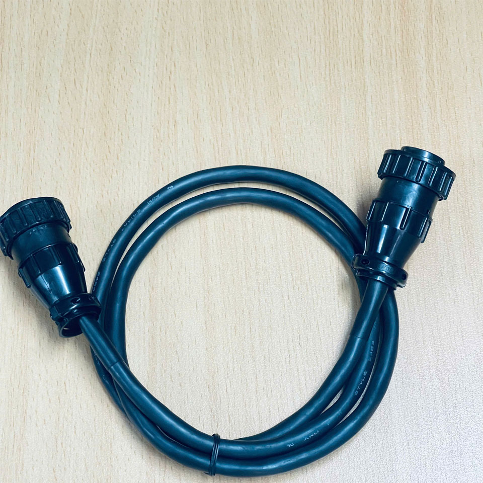 Cáp 1M 3.3ft SMEMA COM 12-44144_B_E03KD + Connector AMP 182649-1 SMEMA 4 Pin Male to Male Cable E41447 2464 VW-1 HITACHI-T Use Signal Control Between Machines in SMT Line Samsung Hanwha Fuji.