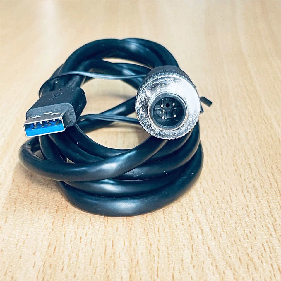Cáp Chuyển Đổi OEM USB 2.0 Male to M12 4 Pin A-Code Female Dài 1.8M
