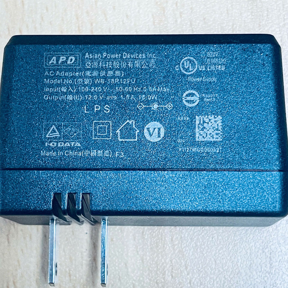 Chuyển Nguồn Adapter APD 12V 1.5A 18W WB-18R12FU US Plug Power Cord DC Connector Size 5.5mm x 2.5mm