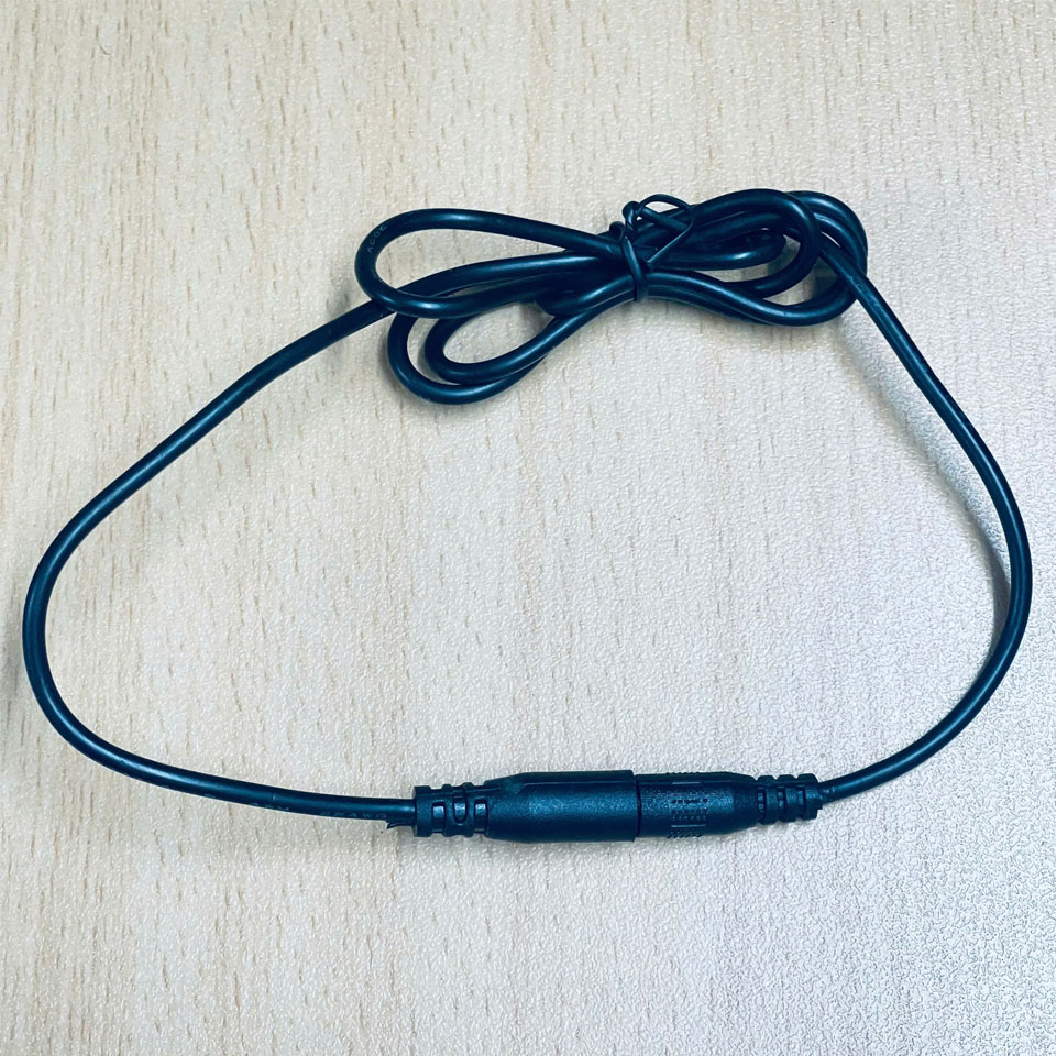 Dây Nối Dài DC Đực-Cái DC Power Cable 5.5mm x 2.1mm Male to Female PVC Black Length 0.9M