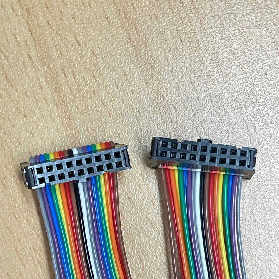 Cáp Bẹ Nhiều Màu IDC 18 Pin 2x9 2.54mm Pitch Female Connector Type A Flat Rainbow Color Ribbon Cable Dài 0.5M