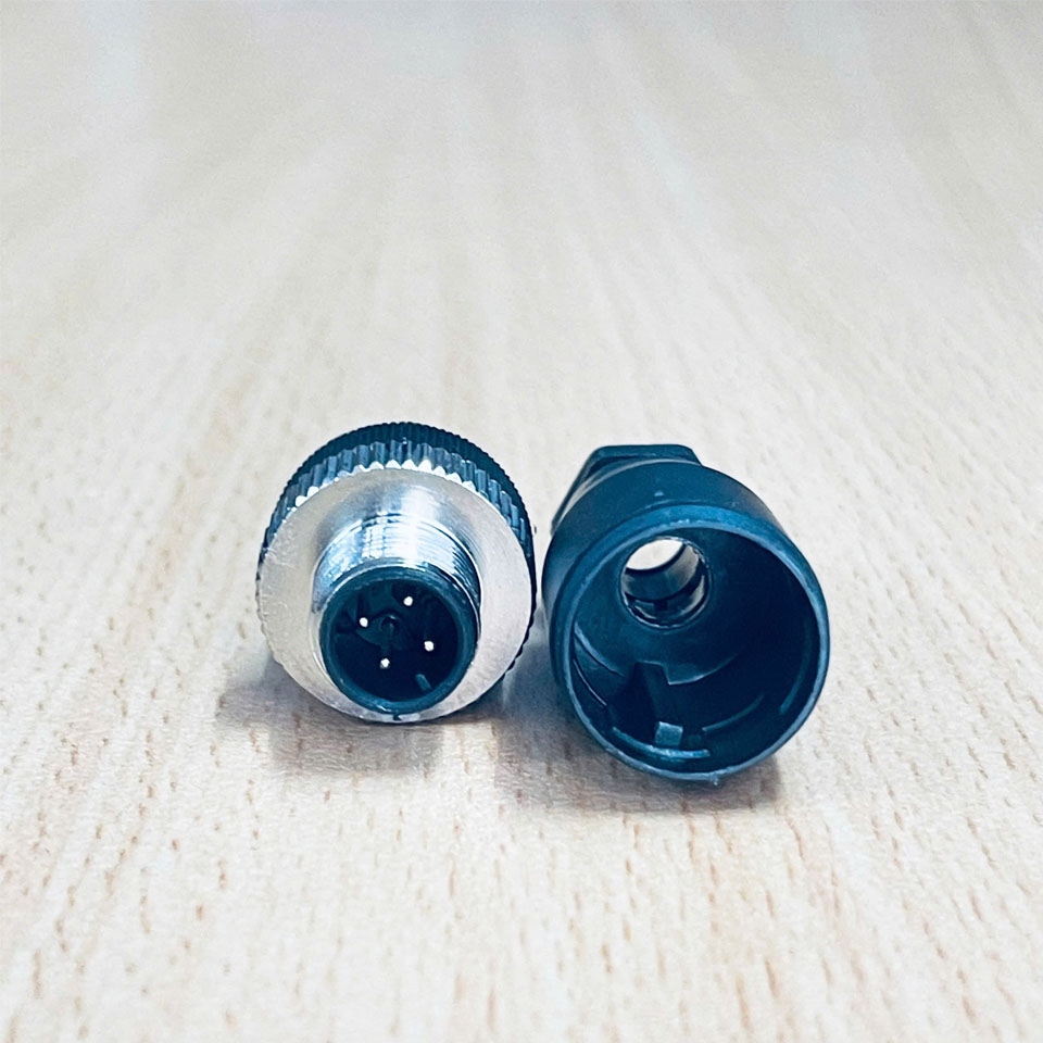 Đầu Nối M12 4 Pin A-Code Male Cicular Connector For Industrial Sensor Cable M12