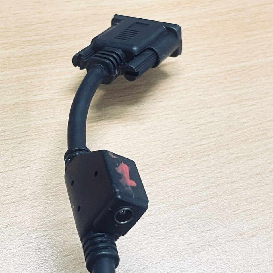 Cáp Hirose HR10-10R-9P Male Right Angle to RS232 DB9 Female + DC Power Supply Dài 5M For Industrial Cable Management Motion Controller