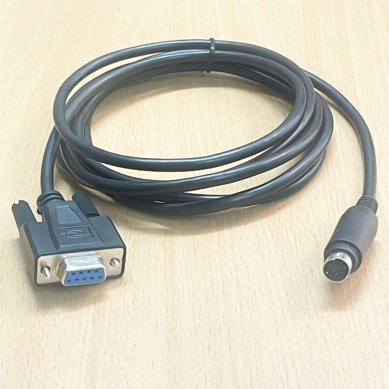 Cáp Lập Trình PLC LS XBM-DR16S Electric XGB Series Programming Cable PMC-310S PC to PLC RS232C 6 Pin Mini DIN Male to DB9 Female Black Length 1.8M