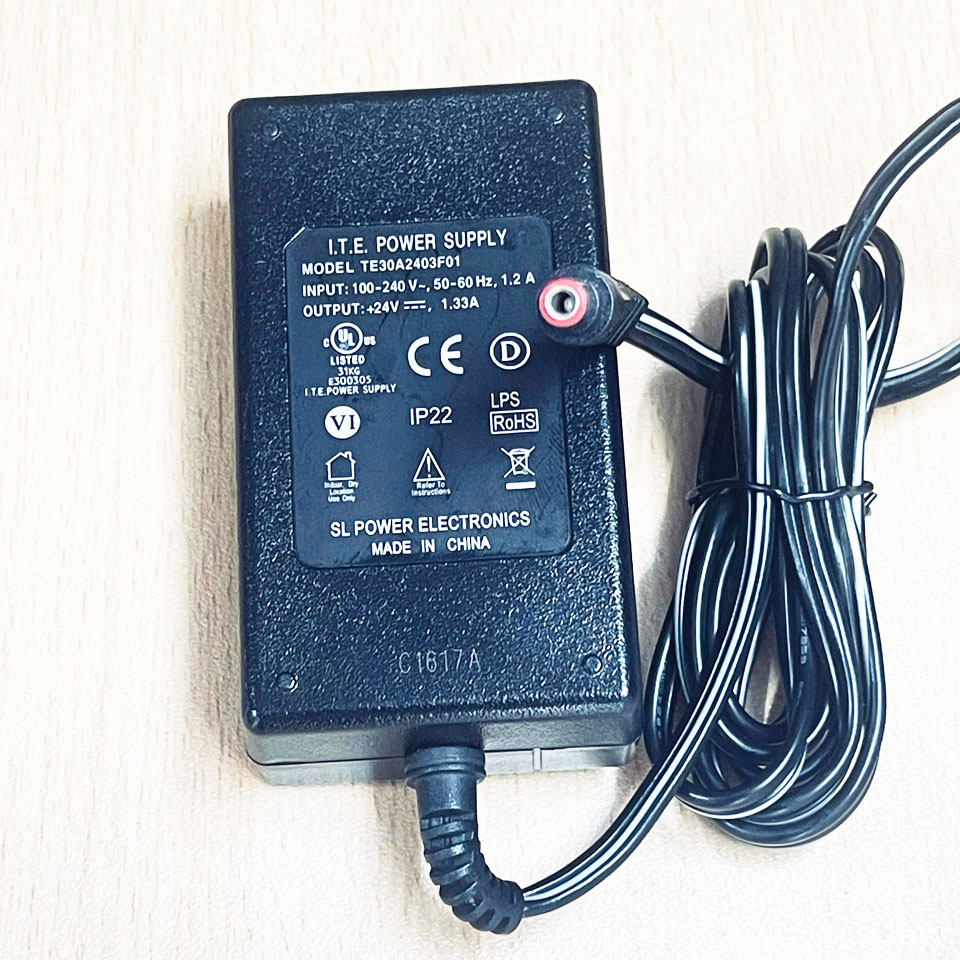 Adapter 24V 1.33A ITE TE30A2403F01 Connector Size 5.5mm x 2.5mm For Barcode Scanners, Document Scanners