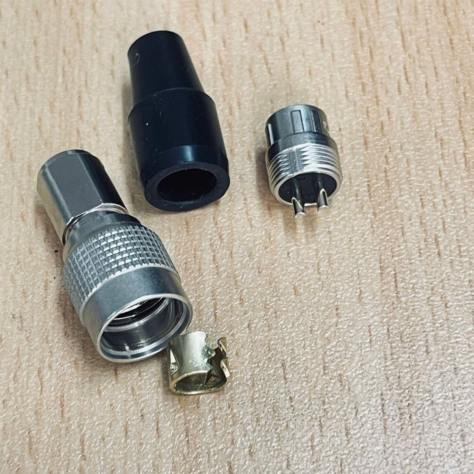 Rắc Hàn Hirose Jack Connector HR10A-7P-2P(73) 2 Pin Male Push-Pull Mini Cable 2A 140VDC IP67 For Camera