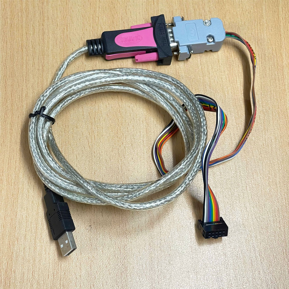 Bộ Cáp 3M 10ft USB FTDI Chip Serial Adapter Cable 10 Pin IDC Female 2.54mm Rainbow to RS232 DB9 Female Dài 2.1M For Mô-Đun Máy In Nhiệt Mini R173-5SSA524-A-E16 Thermal Printer Module