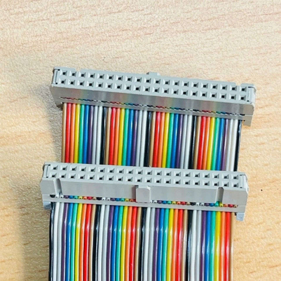 Cáp 40 Pin IDC Flat Ribbon Rainbow Cable Female to Female Header 2x20P 40 Wire With 2.54mm Pitch Connector Length 50Cm