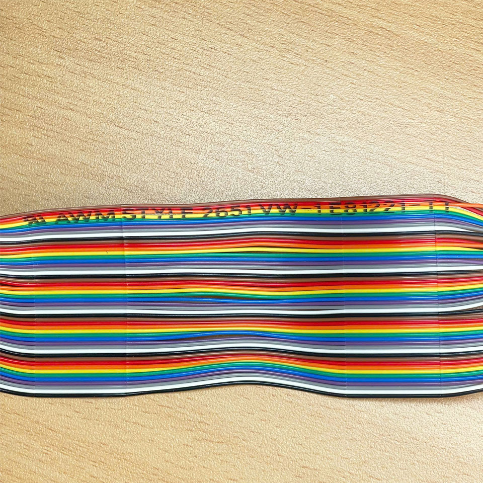 Cáp Bẹ Nhiều Màu IDC 50 Pin Female to Female 2.54mm Pitch Wire Flat Rainbow Ribbon Cable Pitch 1.27mm Dài 0.5M For PCB HMI Panel CMC CNC PLC SCSI Drive Extension Cable Connector Type A