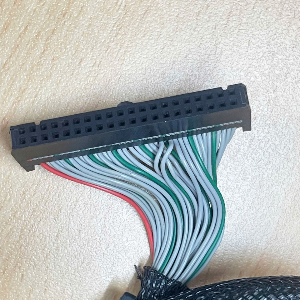 Cáp Bẹ Nhiều Màu  A6CON2 40 Pin to IDC 40 Pin FC 2*20 Pitch 2.54mm Connector Cable Flat Ribbon Data Rainbow Color Dài 70Cm For PLC I/O Cable Control Mitsubishi Q Series witch Terminal Board