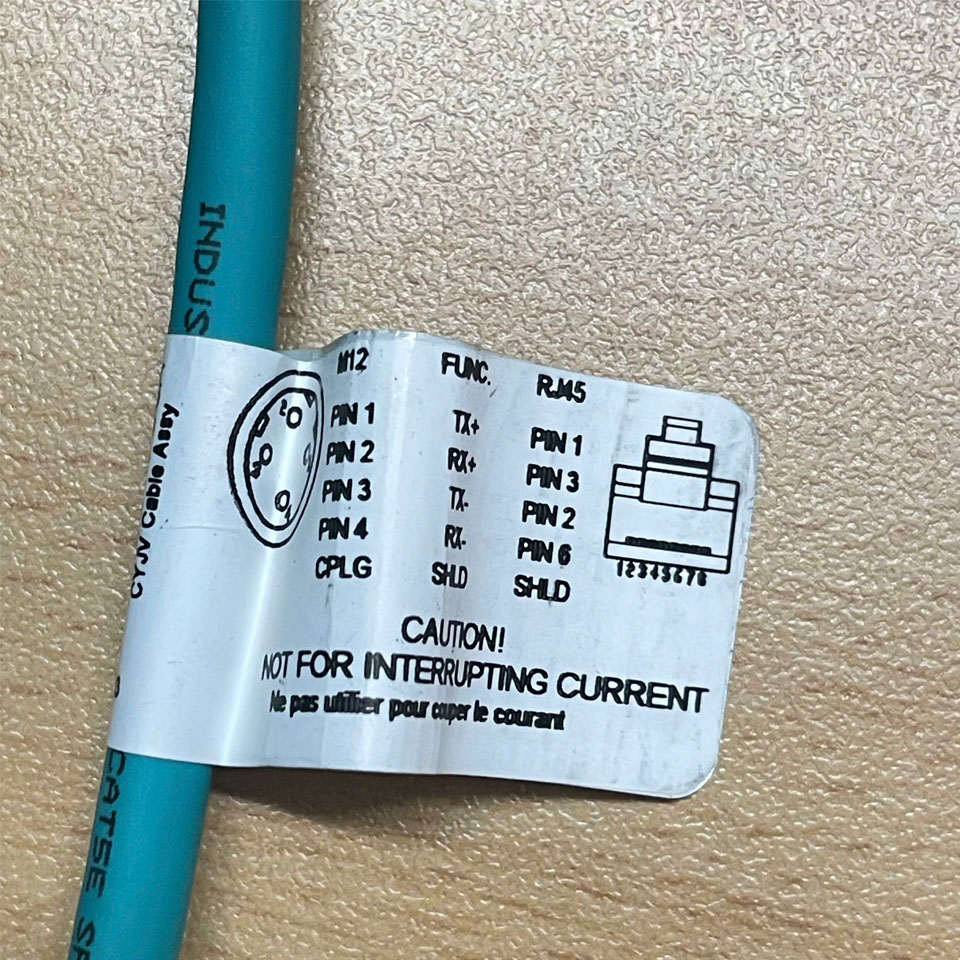 Cáp M12 D- Code Original Mencom MDE45WB-4MSP-RJ45S-20M Dài 20M Cable Connector 4-Pole M12 D-Coded Male Straight to Straight RJ45 Plug For Industrial Ethernet Data Transmission Pròinet Ethercat Modbus TCP