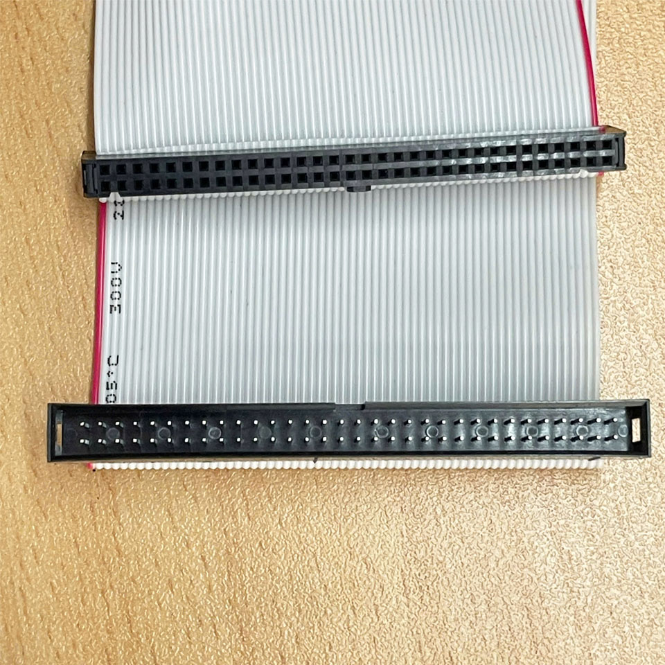 Cáp Nối Dài  IDC 64 Pin 2.54mm Pitch 2x32P 64 Wire Male to Female Flat Ribbon Cable Gray Dài 1.2M