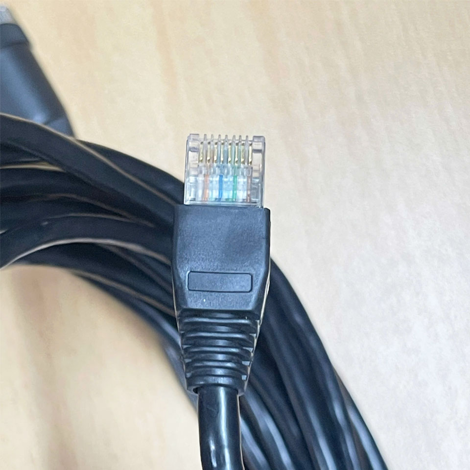 Cáp Ethernet M12 A-Code 4 Pin Male to RJ45 Gigabit Connector Cable Shielded UTP CAT.5E Dài 8M