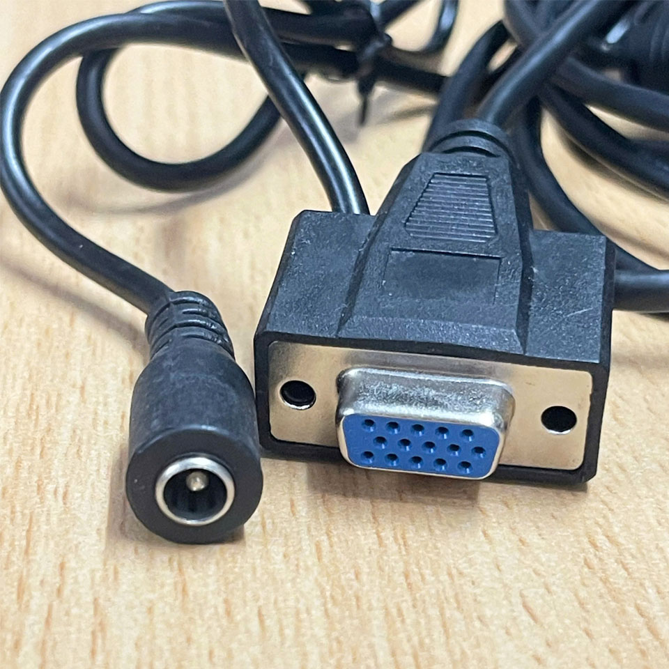 Cáp DM100-USB-000 Dài 1.8M Cable USB to DB15 HD VGA Female + DC Power Connector For Cognex DataMan DM50 DM60 DM70 DM150 DM-150S Barcode Reader