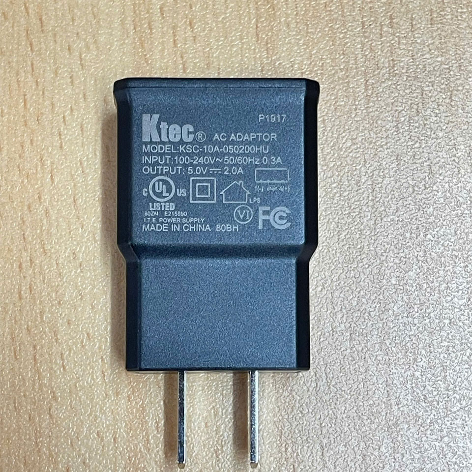 Bộ Đổi Nguồn Adapter 5V 2A 10W Ktec KSC-10-050200HU EU Plug Connector Size USB Port