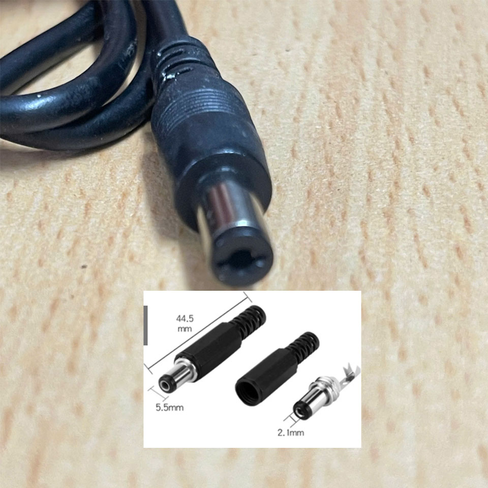 Cáp Chuyển Đổi USB 2.0 to Jack DC 5.5mm x 2.1mm Barrel Jack Power Charging Cable For LED CCTV Camera Router Length 80Cm
