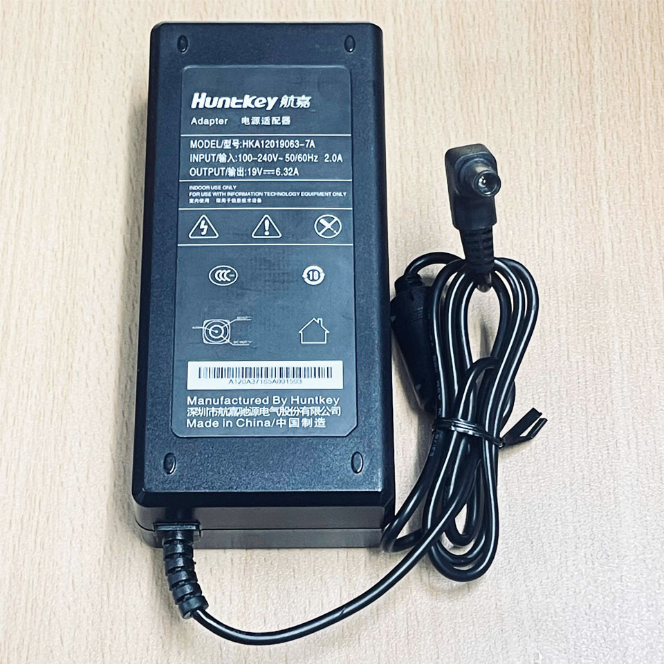 Bộ Chuyển Đổi Nguồn Adapter Huntkey HKA12019063-7A 19V 6.32A Connector Tip Size 7.4mm x 5.0mm For HP ENVY All-in-One 27-P251UR (Touch) PC, HP ENVY 23-D119 TouchSmart All-in-One Desktop PC