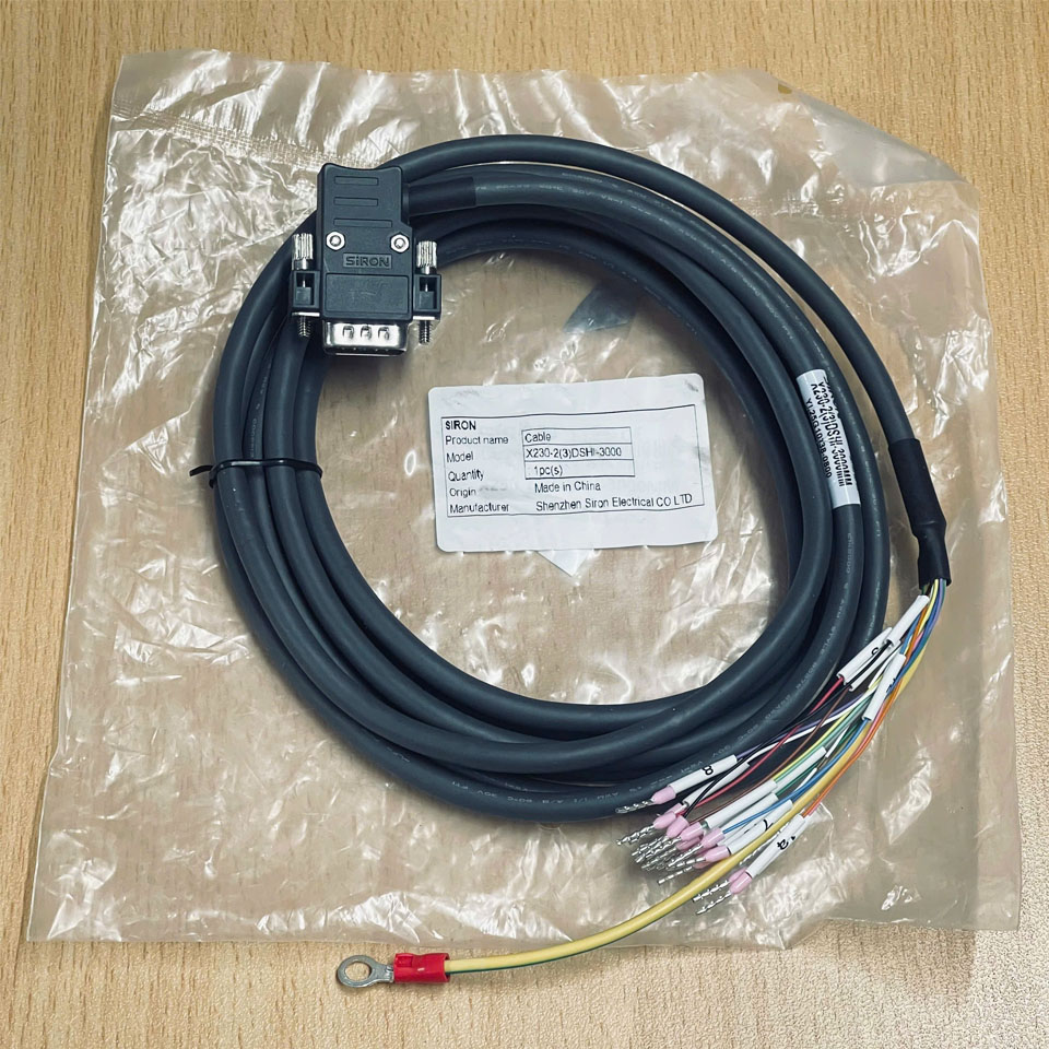 Cáp X230-2(3)DSHI-3000 Dài 3M Connector DB15 HD VGA Male Left Angle to 15 Core Open Ground For Servo INOVACE