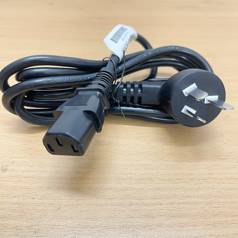 Dây Nguồn Chuẩn 3 Chân Chéo Tam Giác Vuông Góc Ổ Cắm Điện AC Power Cord Australia & China GB2099 to C13 10A 250V 3x0.75mm² Length 1.8M