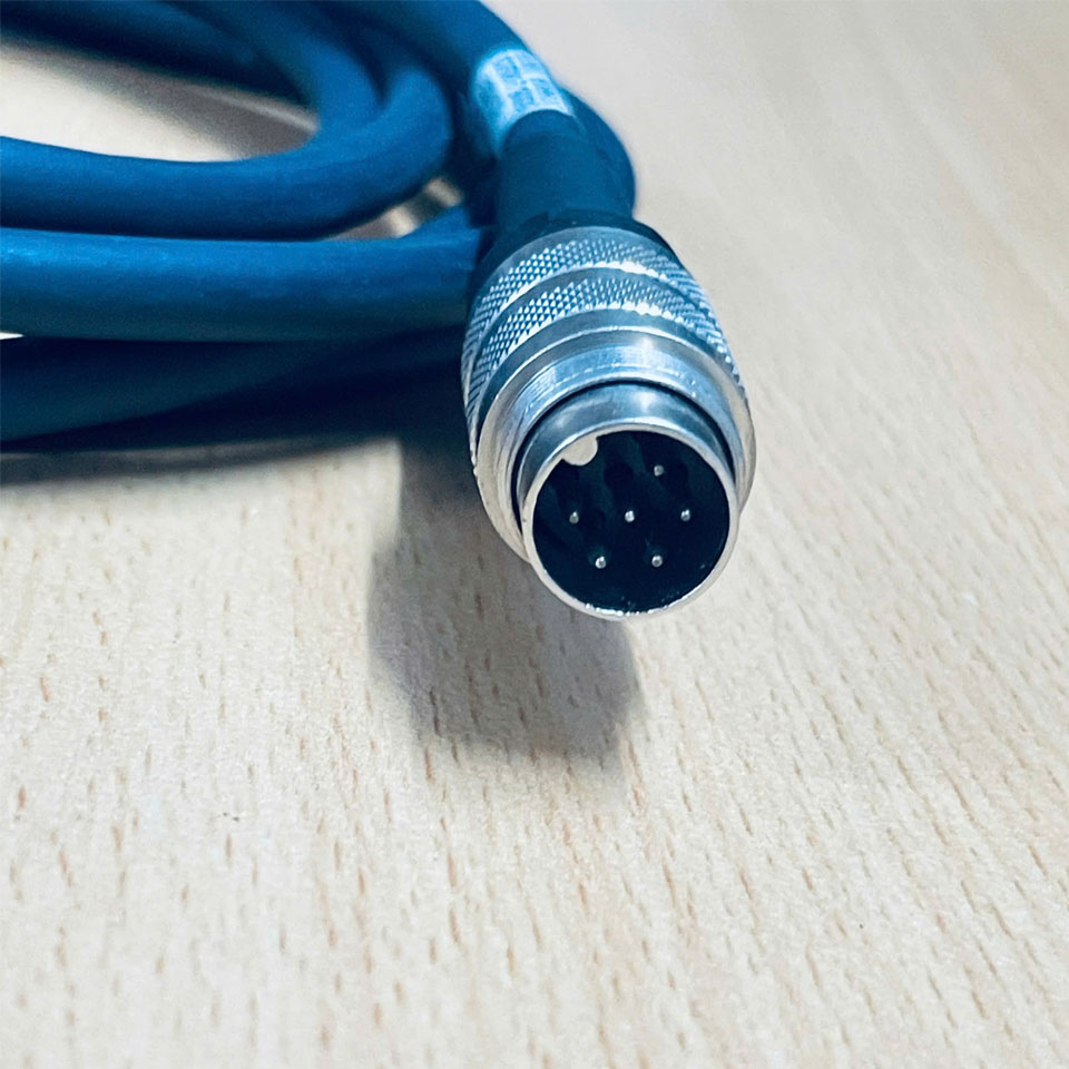 Cáp AISG Connector M16 6 Pin Male A-coded to 5-Pin Lemo Connector Male Cable Dài 3M