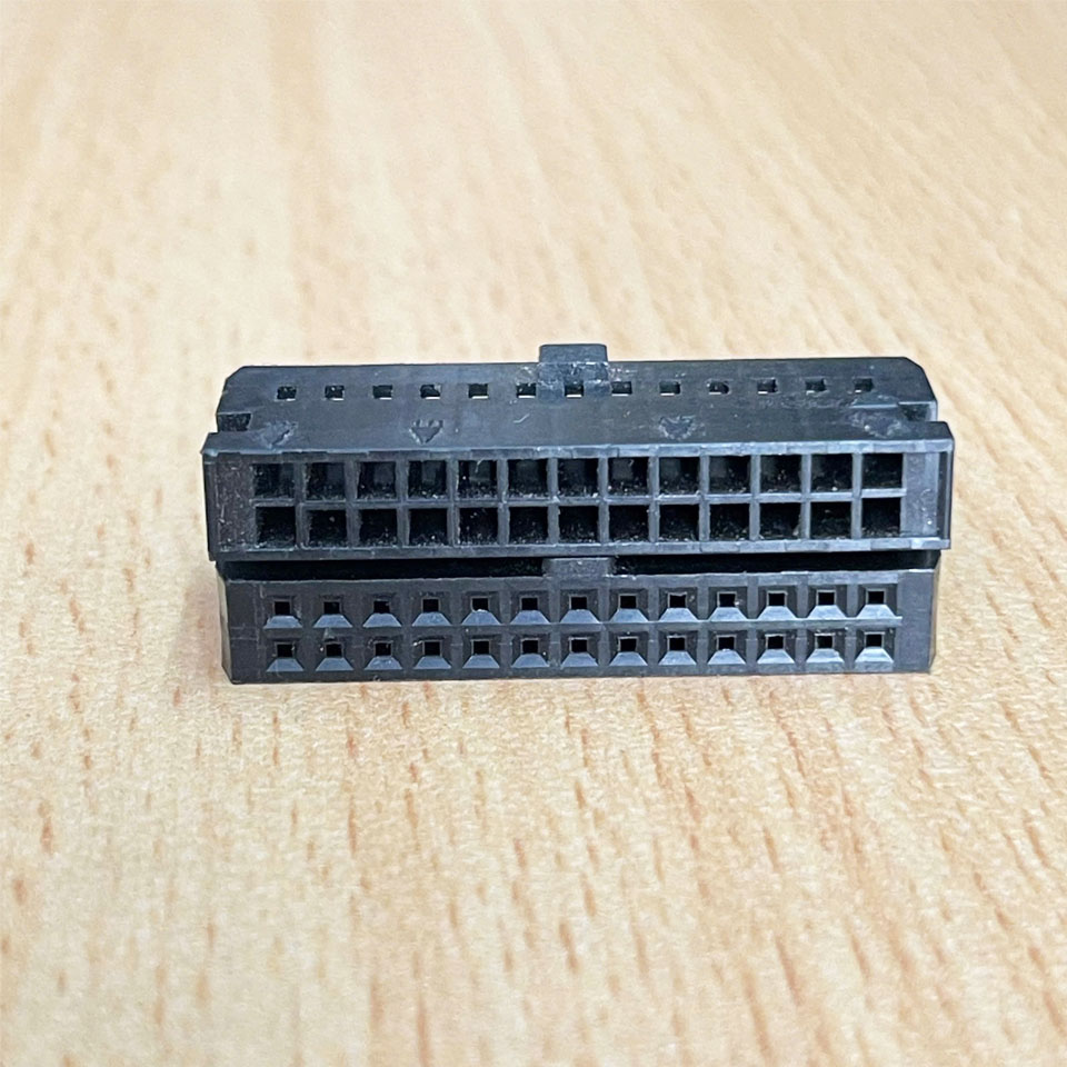 Đầu Nối Cáp Ribbon IDC HIF3BA-26D-2.54C(63) Hirose Conector Socket 26 Pin Female Crimp Black 2.54mm Pitch 2 Row Cable Mount Traight Wire Housings