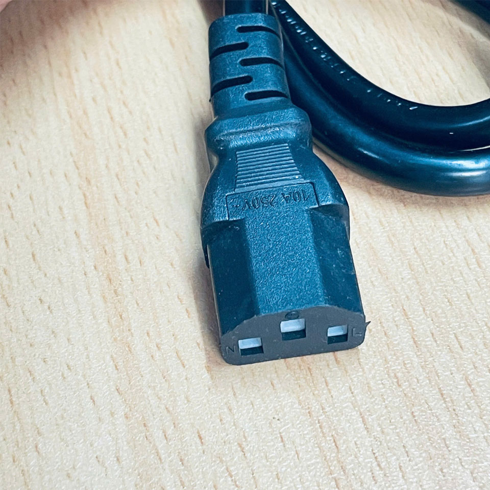 Dây Nguồn Australia & China Chuẩn 3 Chân Chéo Tam Giác AC Power Cord GB2099 to C13 10A 250V 18AWG 3x1.0mm² OD 7.3mm Length 1M
