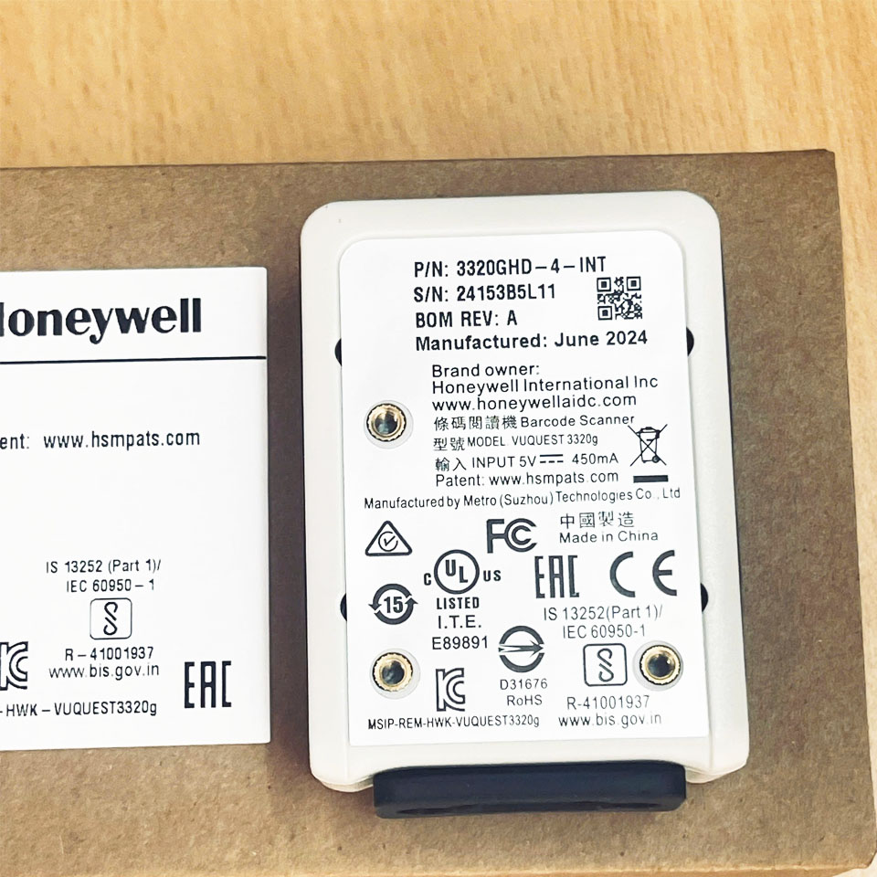 Máy Đọc Mã Vạch VUQUEST 3320 PN:3320GHD-4-INT Honeywell Kèm Cáp USB 52-52559-N-3-FR Barcode Scanner