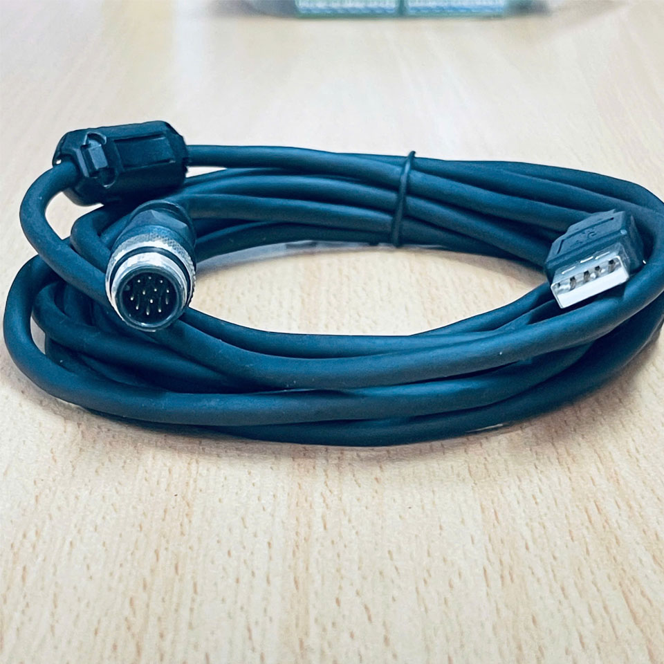 Cáp USB Type-A Male to M12 A-Code 12-Pin Male Dài 3M For Máy Quét Mã Vạch Công Nghiệp Super Lead