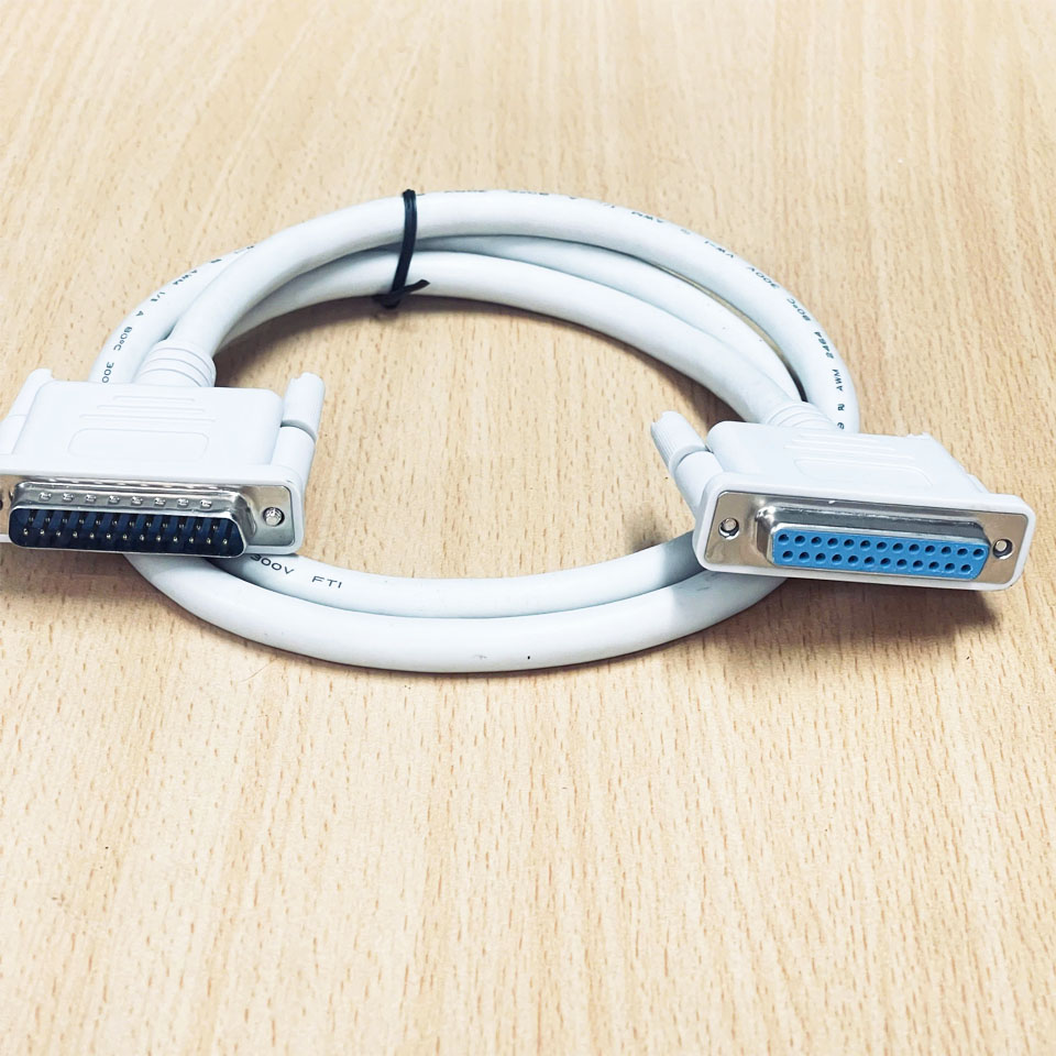 Cáp Kết Nối TESCOM 4003-0005 D-Sub DB25 Male to Female Dài 1M For Thiết Bị Đo Kiểm RF Shield Box TC-5910 TEM Cell TC-5060/TC-Series