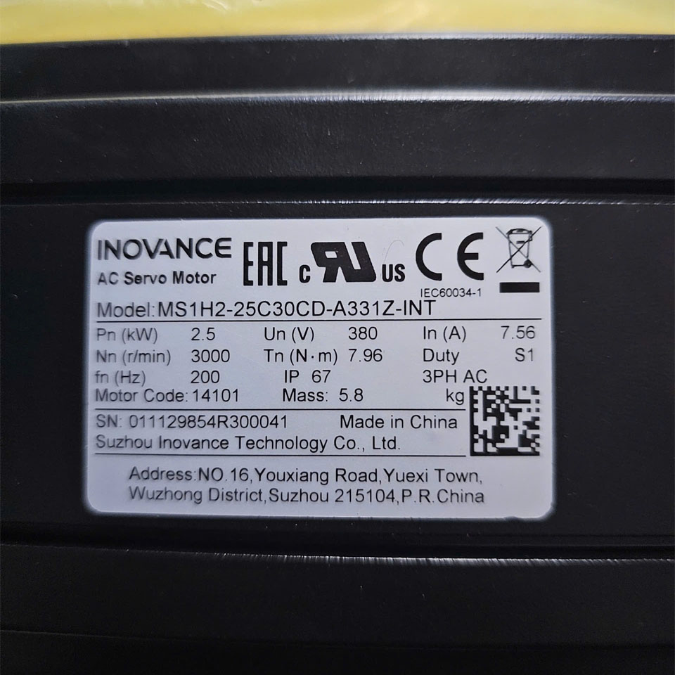 Cáp Nguồn S6-L-M111-5.0-T Dài 5M Connector 20-18 For Servo Motor INOVANCE MS1H2-25C30CD-A331Z-INT Power Cable