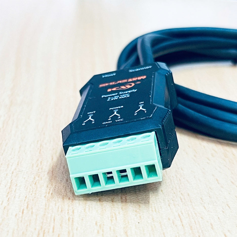 Cáp ICWN-RS232IOP-2MP Connection Cable With I/O RS-232 And A-Code 12 Pin Male Dài 1.2M For Industrial Barcode Scanner Shijie, Super Lead.