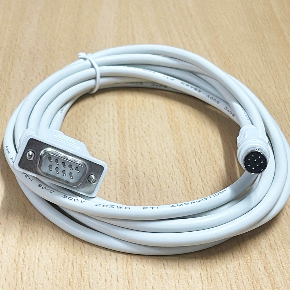 Cáp Lập Trình DELTA DOP-DVP UC-MS50-06A Dài 5M Delta DOP Touch screen to DVP series PLC Programming Cable RS232 MD8M to DB9 Male Có Chống Nhiễu Shielded