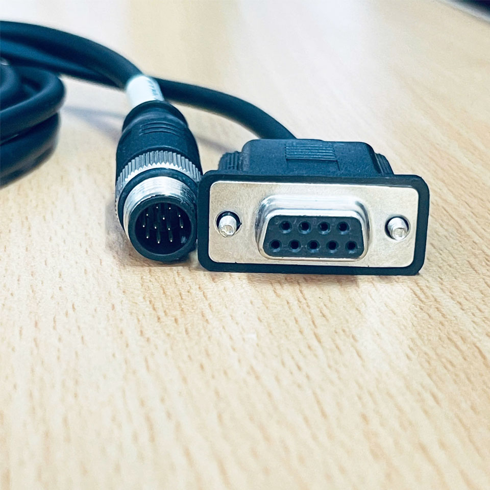Cáp ICWN-RS232IOP-2MP Connection Cable With I/O RS-232 And A-Code 12 Pin Male Dài 1.2M For Industrial Barcode Scanner Shijie, Super Lead.