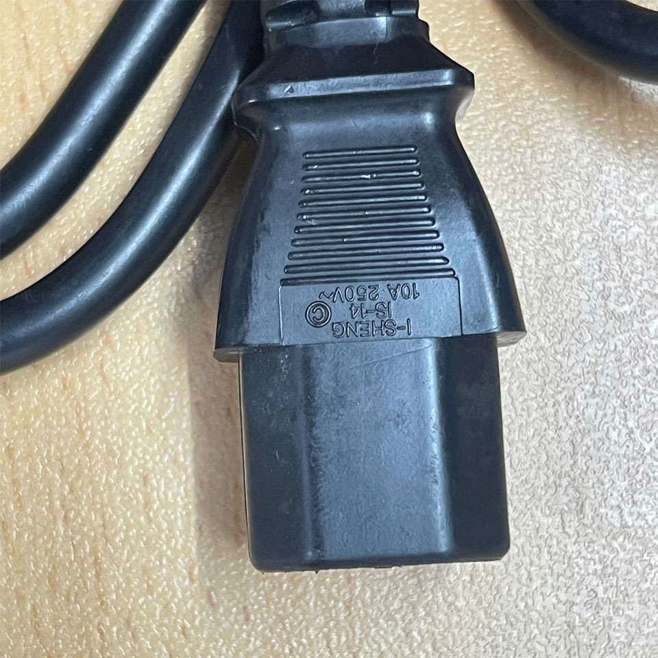 Dây Nguồn I-Sheng SP-023 IS-14 16A/250V 2 Prong Euro Power Cord European Schuko Power Cord CEE 7/7 to IEC320 C13 10A 250V 3x0.75mm² Length 1.5M
