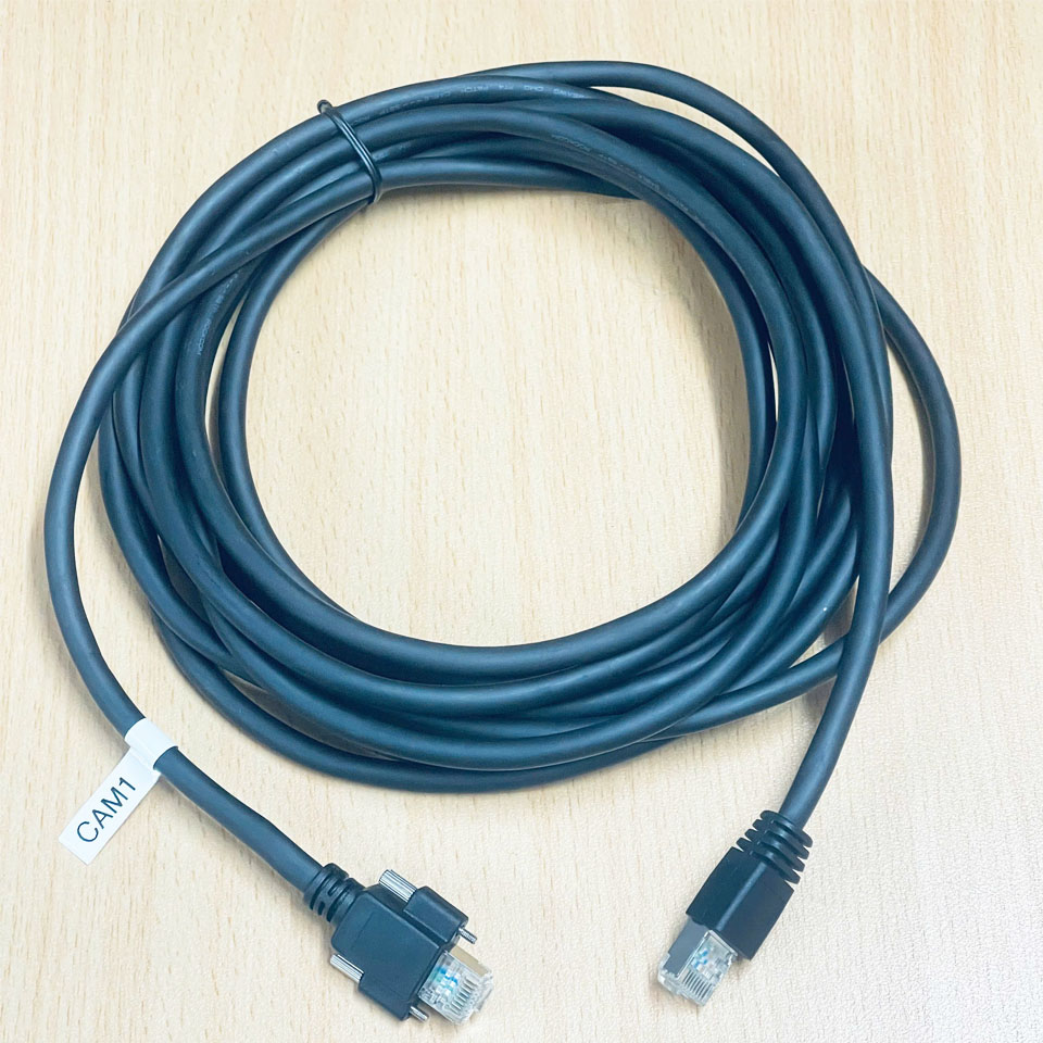 Cáp Mạng Công Nghiệp Có Khóa Vít RJ45 Ethernet GigE Cat6 S/STP Screw Locking Dài 5M For Basler Cameras