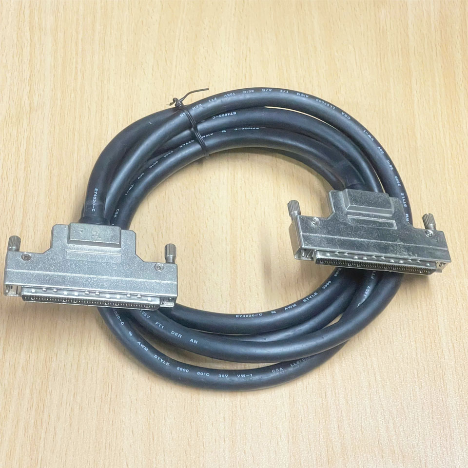 Cáp SCSI HPDB 100 Pin Male to Male Cable Dài 2.1M Straight Through Black For Motion Controller Card I/O servo Controllers Mitsubishi, Advantech, ADLINK, or ICP DAS with Relay Terminal Boards.