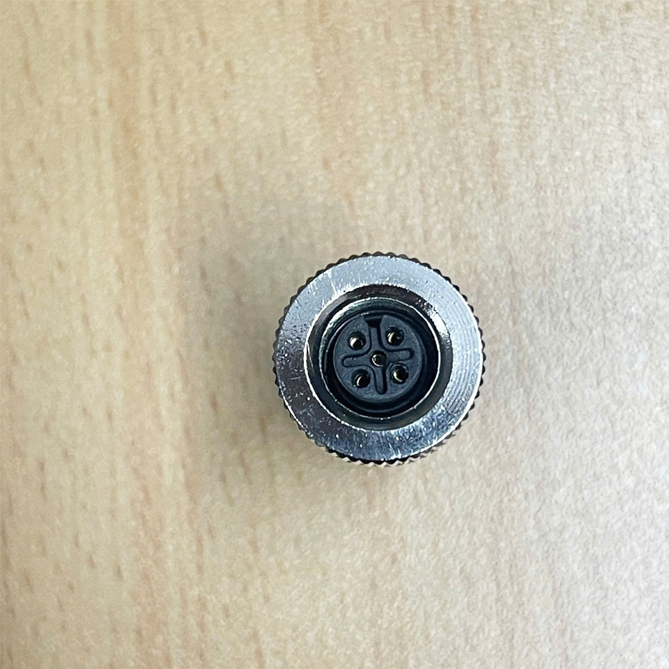 Jack Connector M12 5 Pin Male A-Coded Nickel Plated Screw Terminal Straight For Circular Industrial M12 Connector