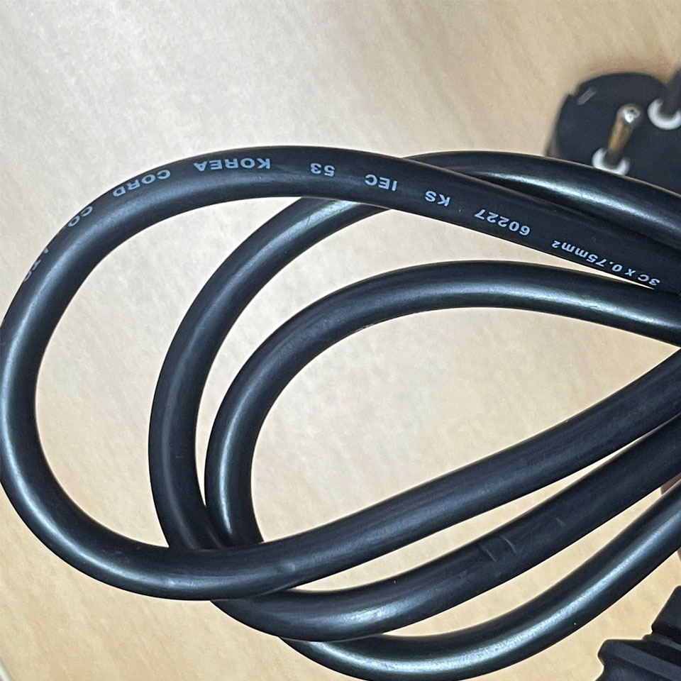 Dây Nguồn KOREA DMC-200 DMC-300 European Schuko Power Cord CEE 7/7 to IEC320 C13 10A 250V 3x0.75mm² Length 1.5M