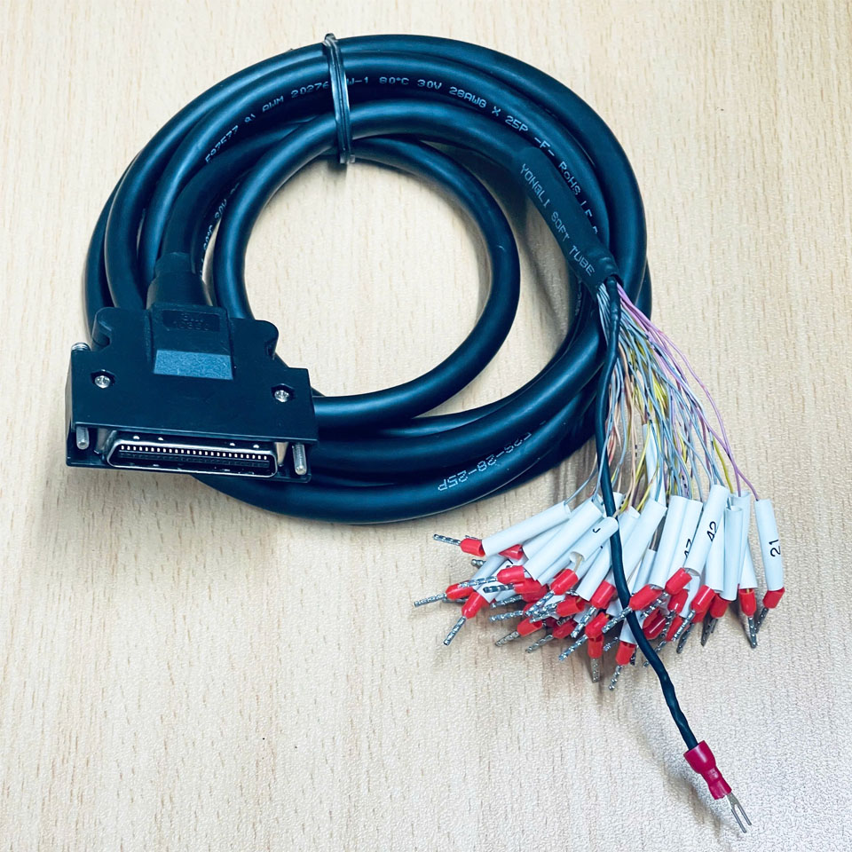 Cáp SCSI HPCN DV0P4360 Dài 3.5M Shielded Cable Connector MDR 50 Pin Male to 50 Core Screw For Servo motor Panasonic – MINAS A5 Family Series Servo Driver CN X4 50P Terminal with Control Cable