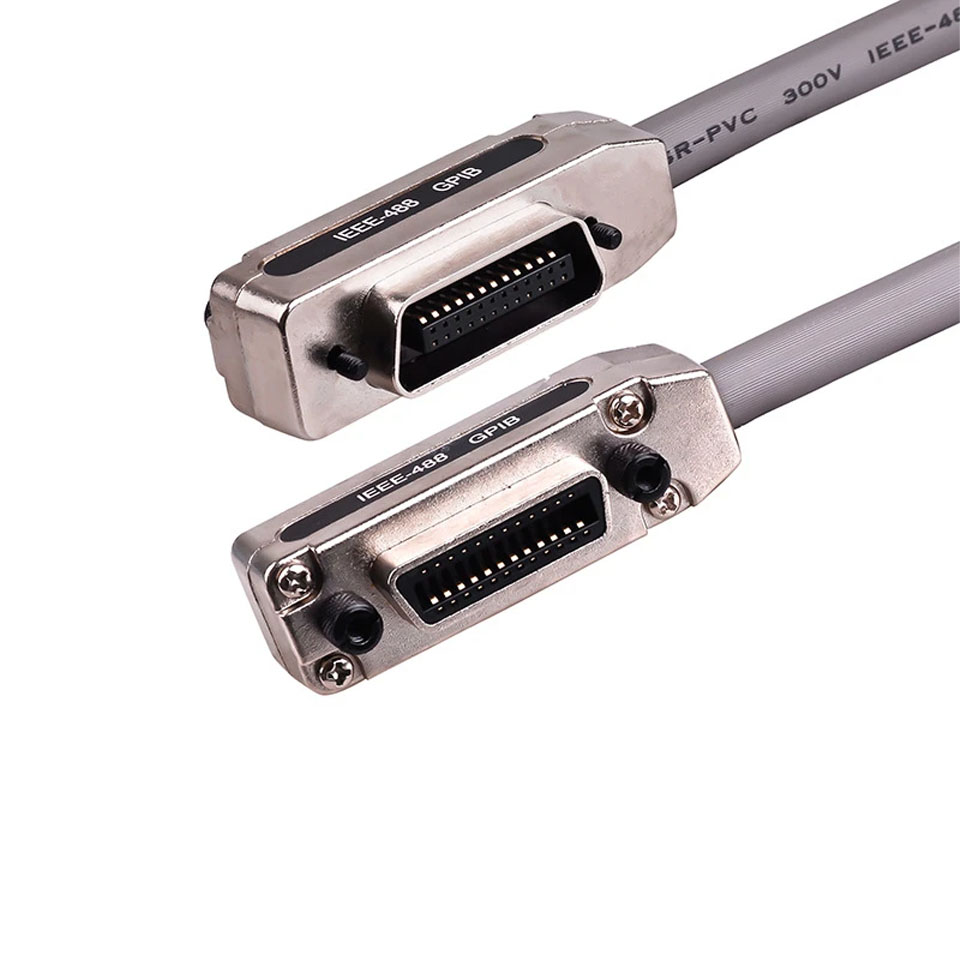 Cáp GPIB HPIB CN24 IEEE -488 Male to Female Dài 1.2M