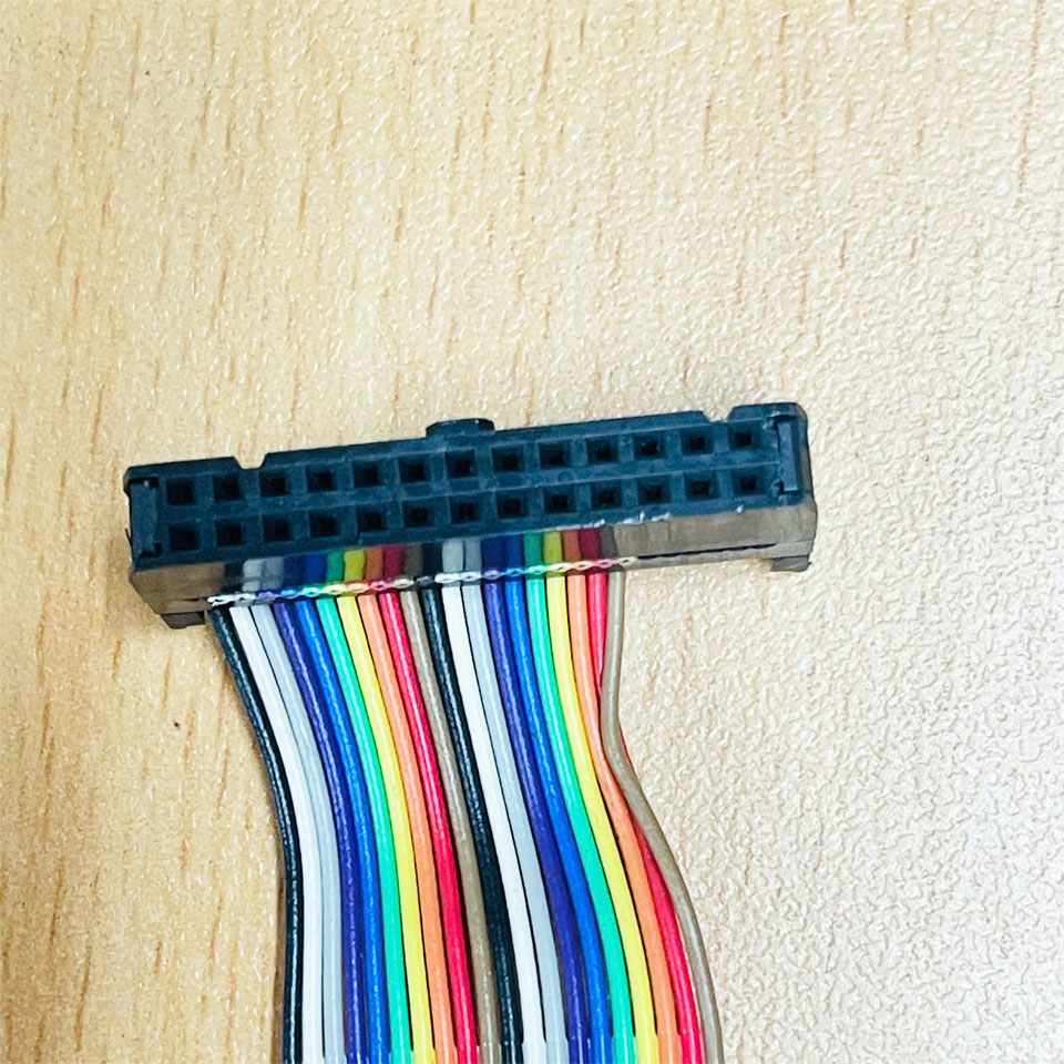 Cáp Dẹt IDC 26 Pin to IDC 20 Pin 2.54mm Pitch Flat Ribbon Cable Rainbow Color Dài 0.7M